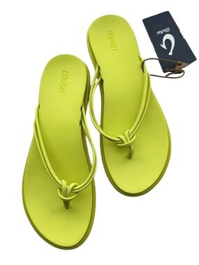 Olukai Aka Flip Flop Women's Comfort Slippers Beach Sandal Citron Green NWT